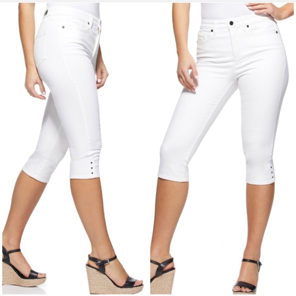 Sofia Jeans by Sofia Vergara White Maria Super Cropped Skinny Jeans Size 10